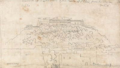 Convent of S. Martino and Castello di Sant Elmo from the Mole, Naples by John Robert Cozens
